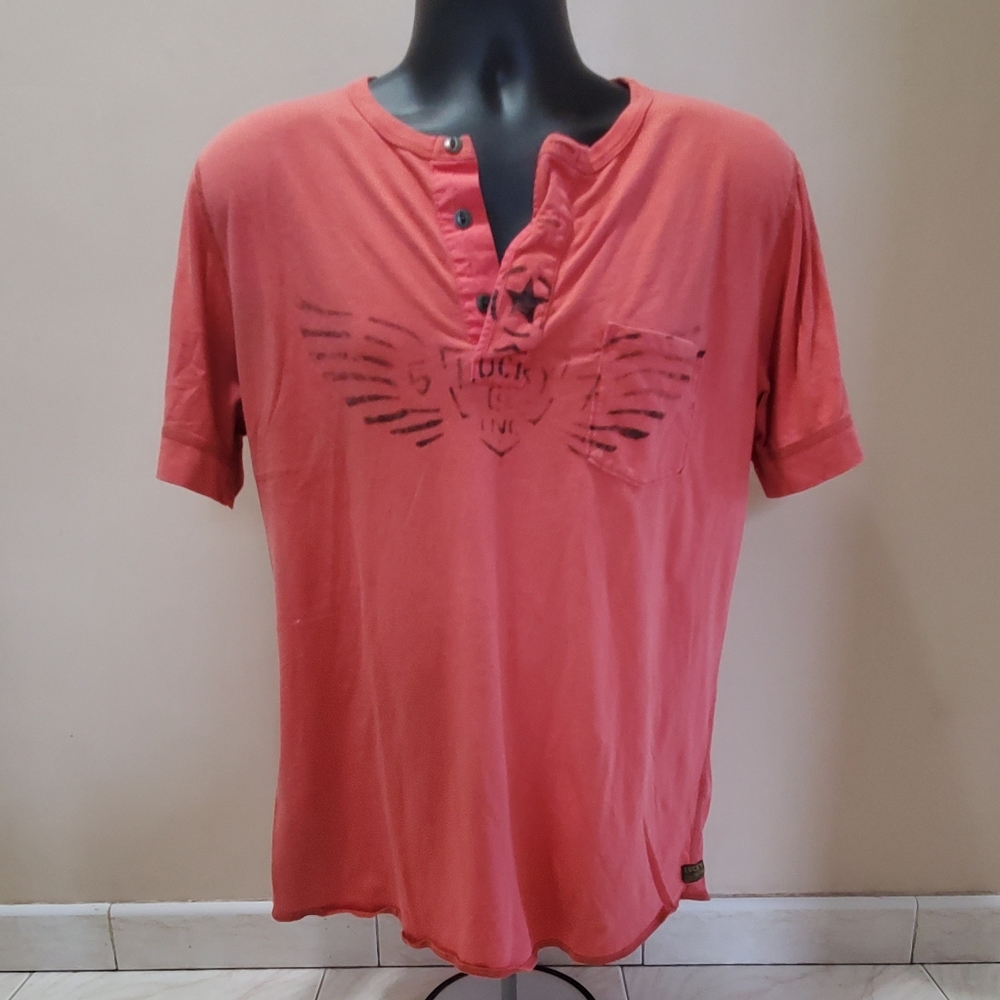 🍀Lucky Brand🍀 Graphic Henley